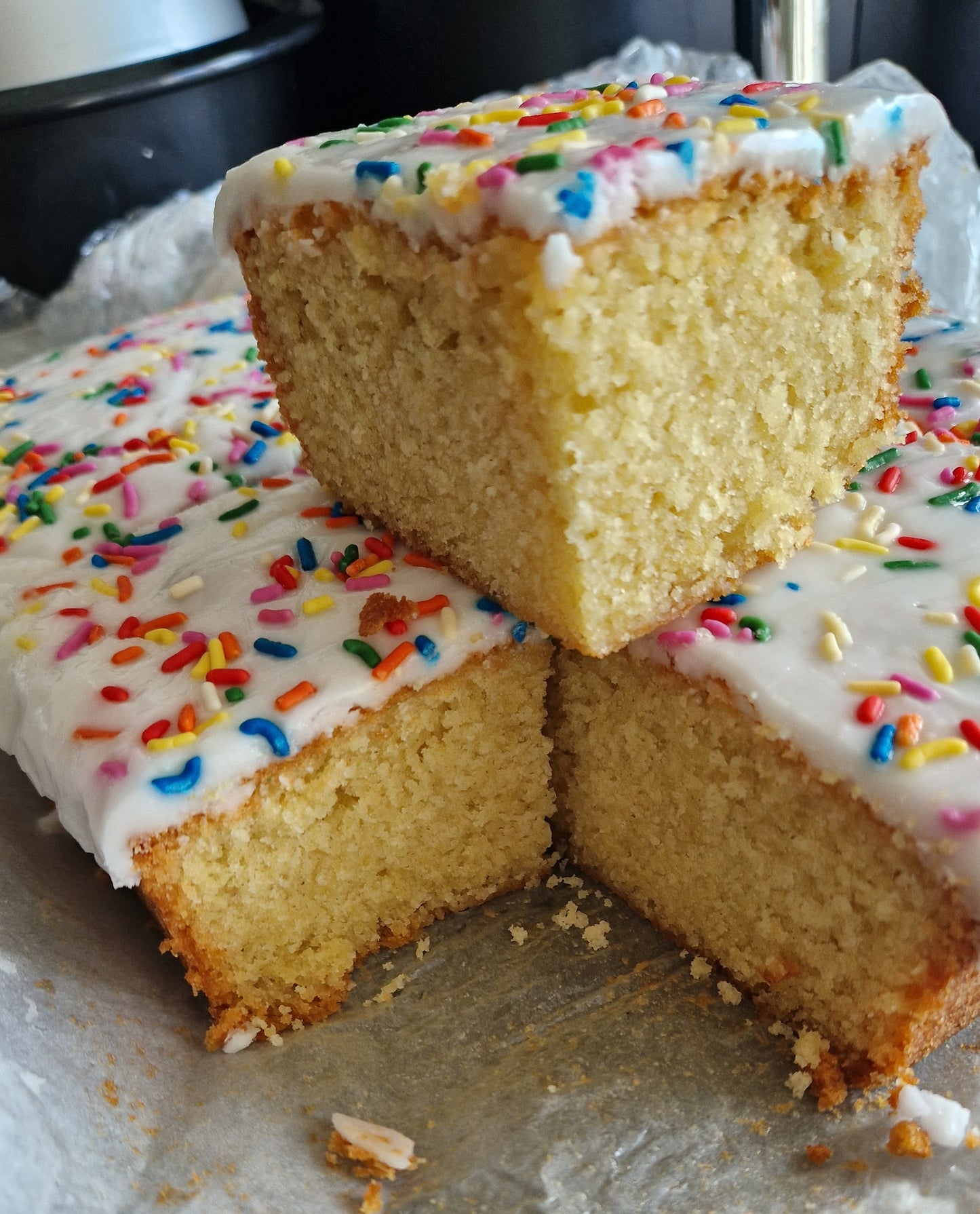 Old School Cake – Classic School Dinner Sprinkle Cake