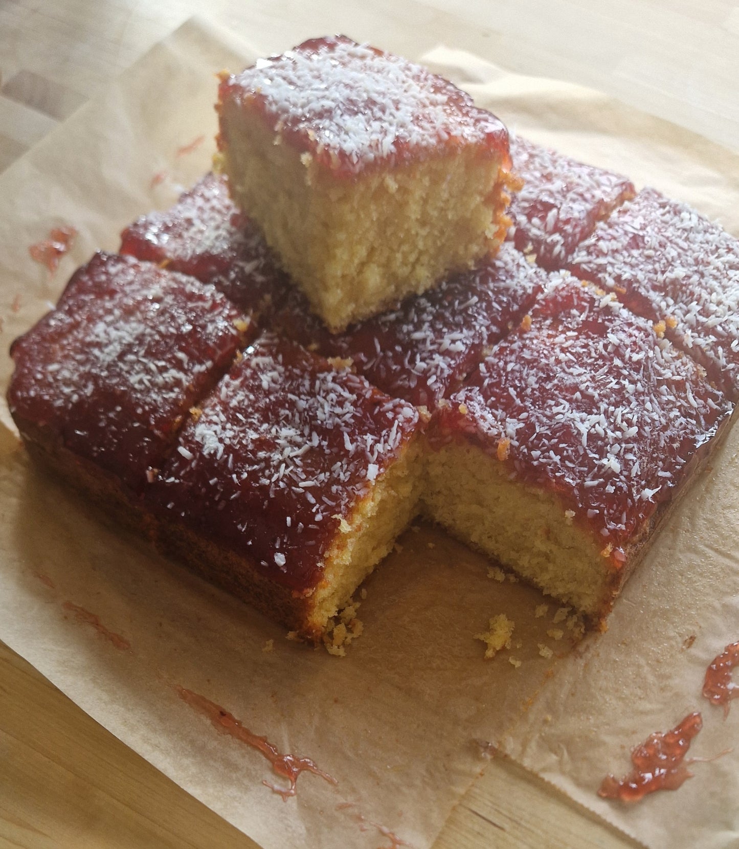 Old School Jam & Coconut Cake